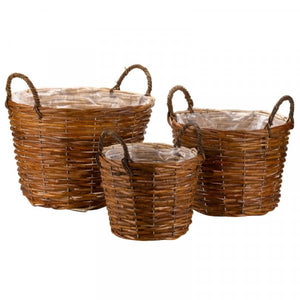 Décor Baskets - Trio -(Pack of three) Natural planter Baskets