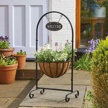 Load image into Gallery viewer, Flower Baskets - ALL OPTIONS  - Classic, Saxon &amp; Forge Metal Flower Baskets Forge, Hanging, freestanding or  Wall Mounted
