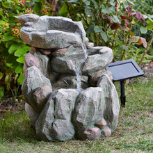 Load image into Gallery viewer, Rock Fall  - Solar Powered Water Feature Fountain - No Mains required
