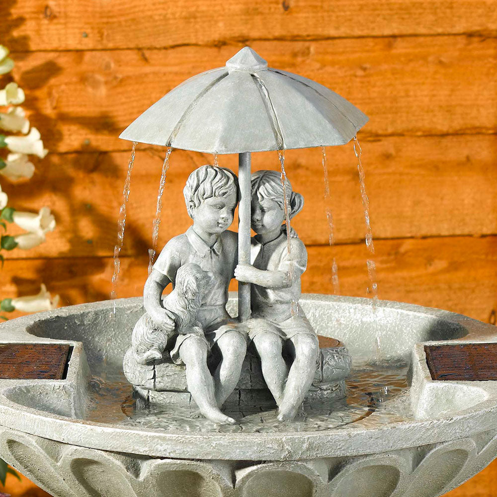 Children Statue with Umbrella - Replacement, modify or make your own water feature