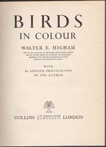 BIRDS IN COLOUR [Hardcover]