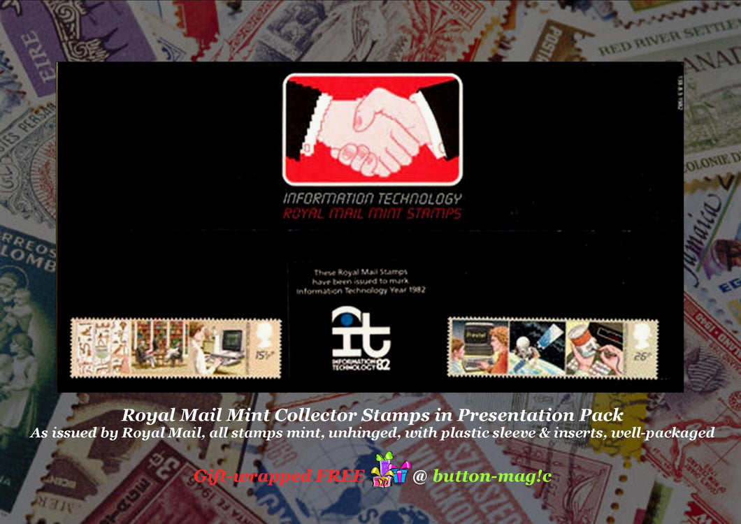 INFORMATION TECHNOLOGY YEAR 1982 PRESENTATION PACK Royal Mail Mint British Collector Stamps in Presentation Pack