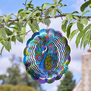 Peacock Spinner - Hanging spinning ornament