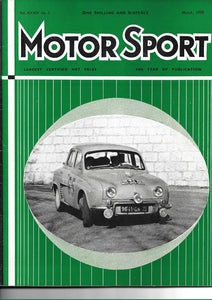 Motor Sport Magazine Vol XXXIV No 3 March 1958